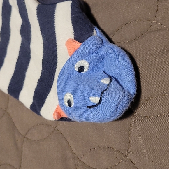 🌸3/$15🌸 Carter's 3 months monster striped sleeper - Picture 2 of 4